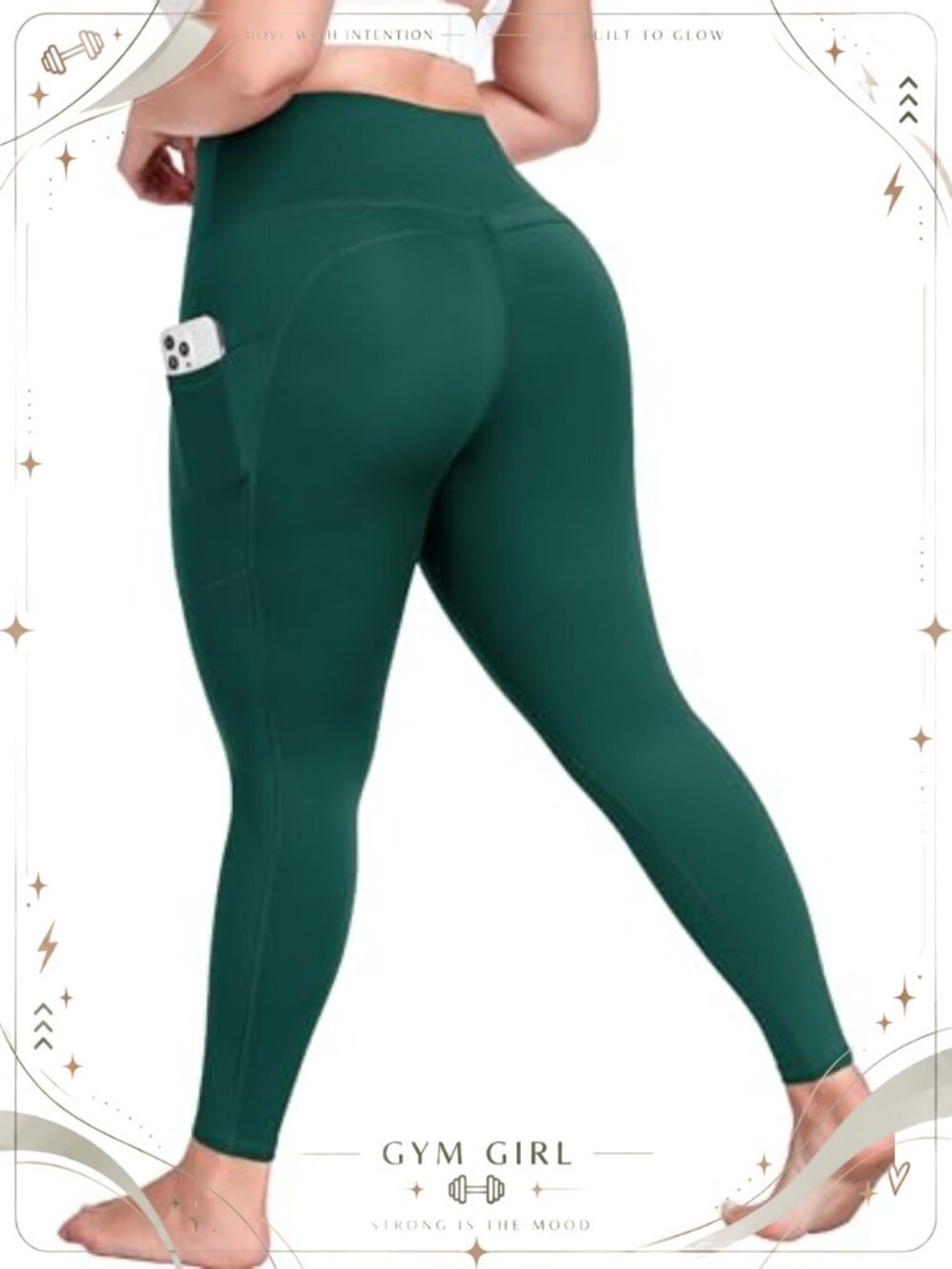 Plus Size Yoga Pants with Pockets High Waisted Tummy Control Leggings